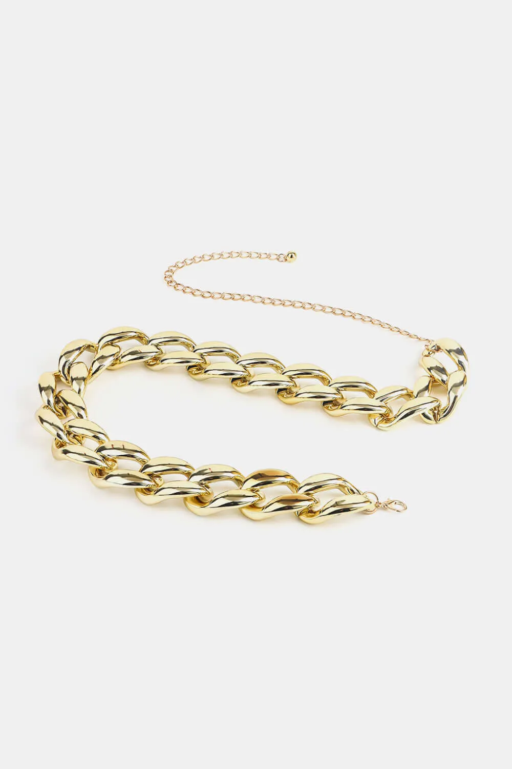 1.2" Width Acrylic Curb Chain Belt – Bold & Stylish Accessory