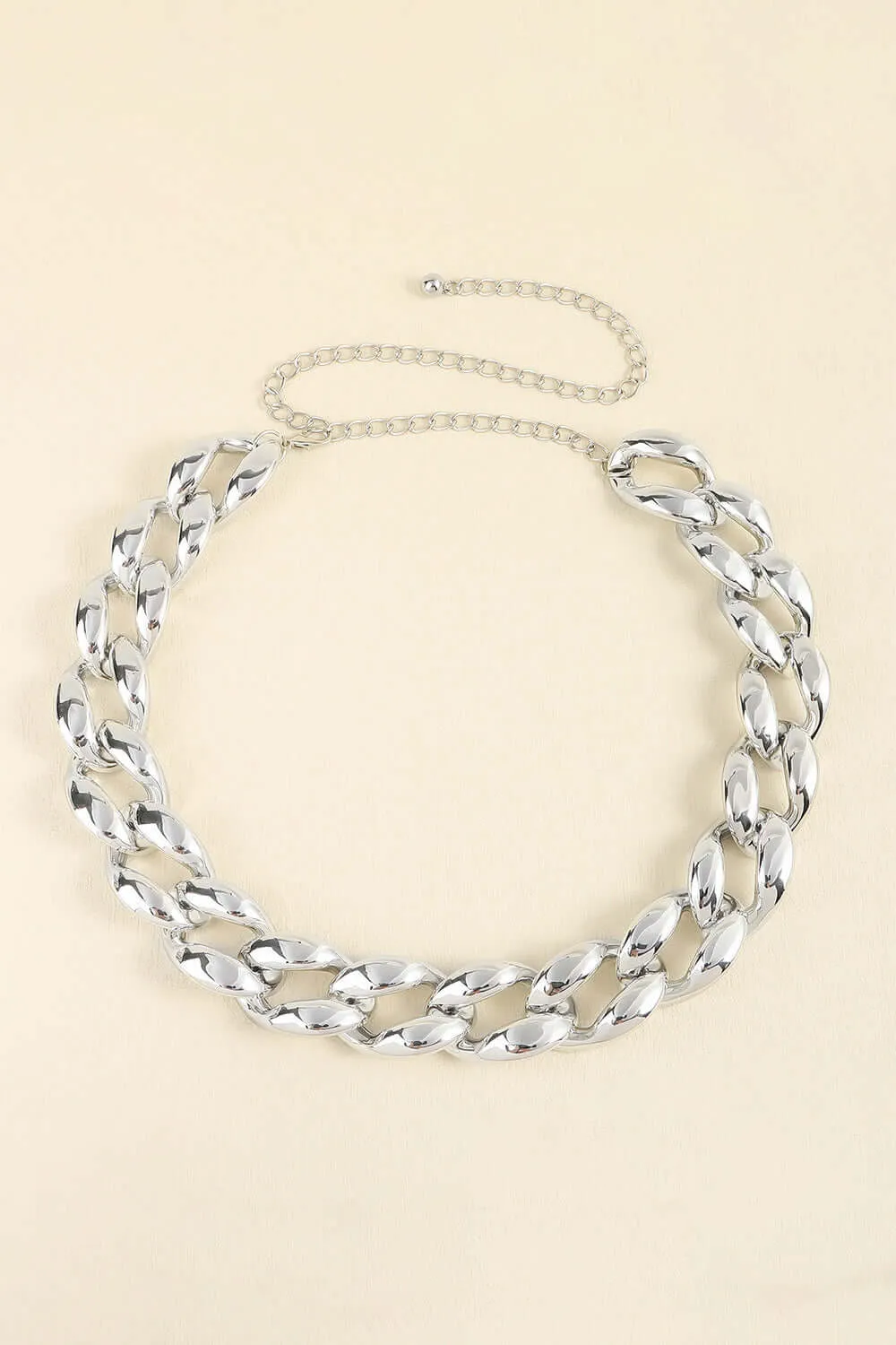 1.2" Width Acrylic Curb Chain Belt – Bold & Stylish Accessory