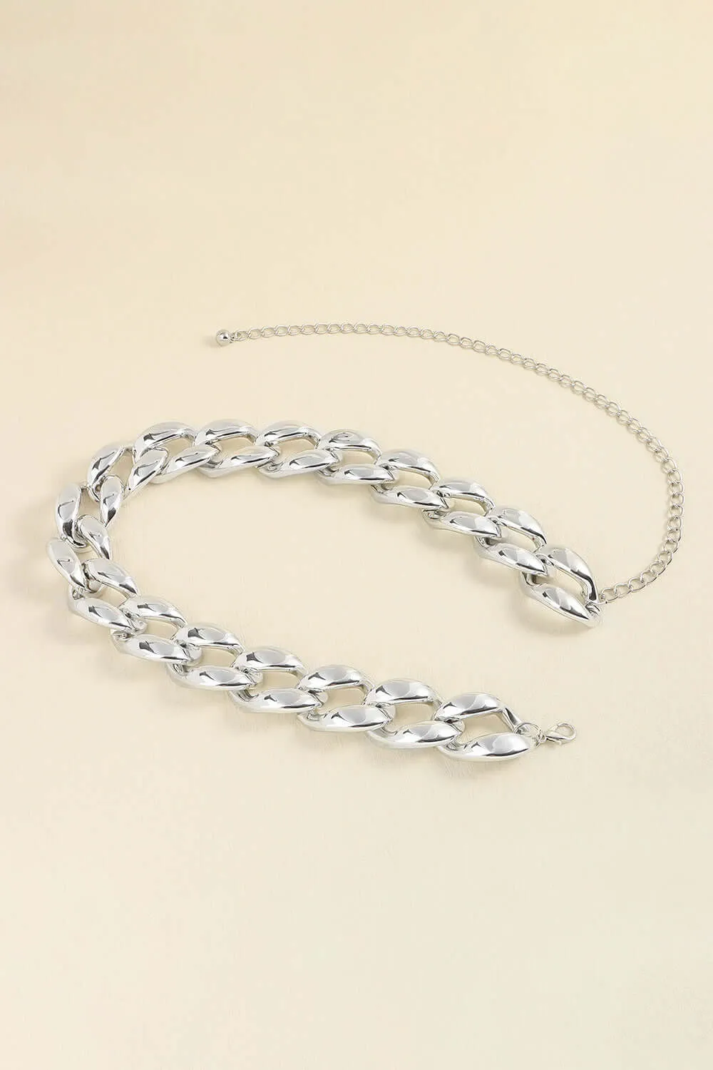 1.2" Width Acrylic Curb Chain Belt – Bold & Stylish Accessory