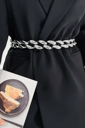 1.2" Width Acrylic Curb Chain Belt – Bold & Stylish Accessory