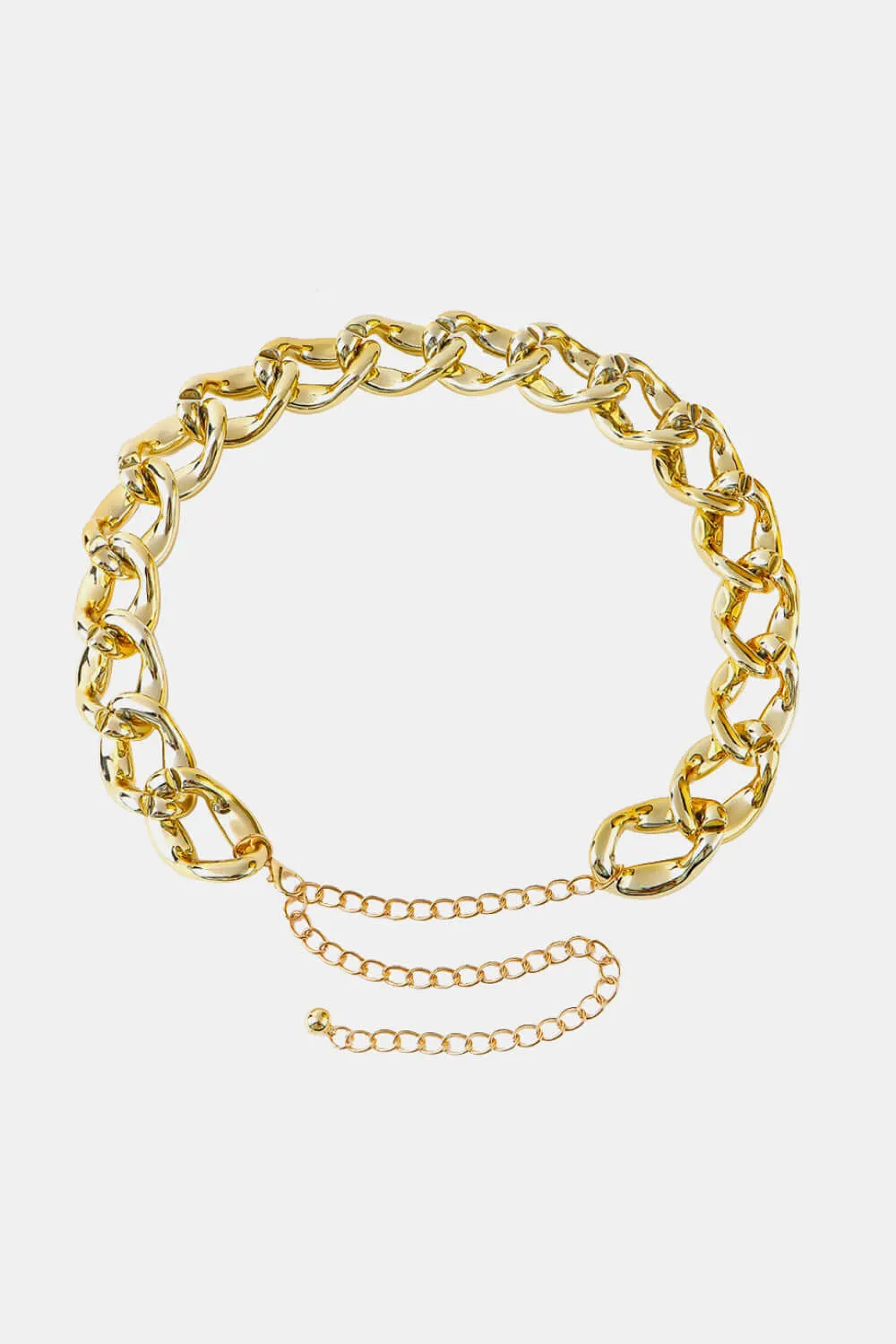 1.2" Width Acrylic Curb Chain Belt – Bold & Stylish Accessory