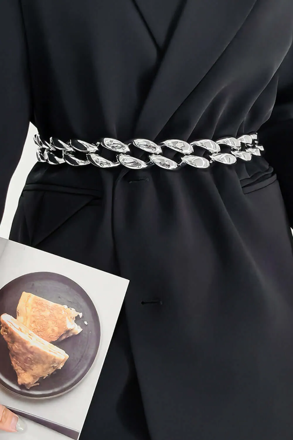 1.2" Width Acrylic Curb Chain Belt – Bold & Stylish Accessory