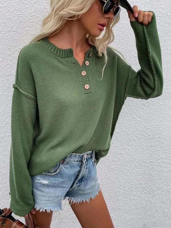 Annva Women Long Sleeve Loose Fit Sweater