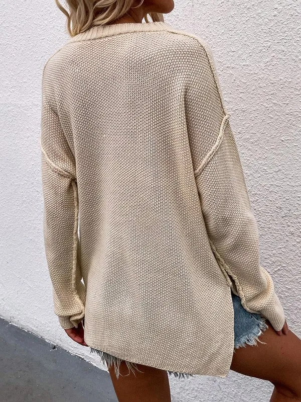 Annva Women Long Sleeve Loose Fit Sweater