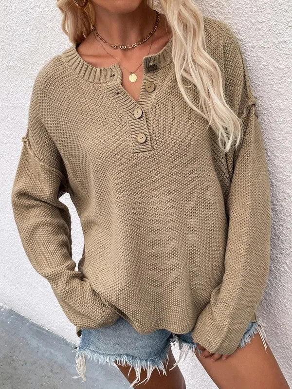 Annva Women Long Sleeve Loose Fit Sweater