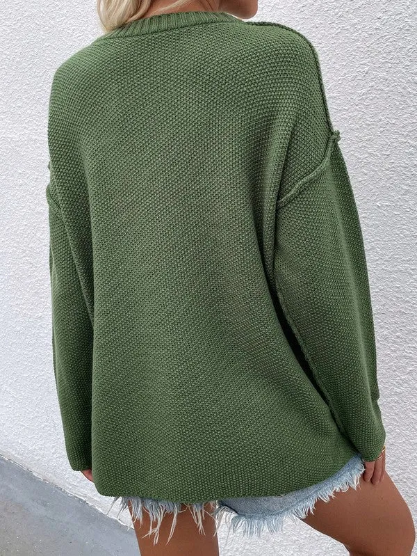 Annva Women Long Sleeve Loose Fit Sweater