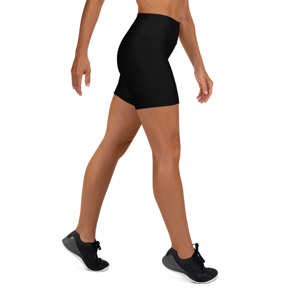 Athletic Apparatus Black White logo Yoga Shorts