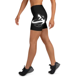 Athletic Apparatus Black White logo Yoga Shorts