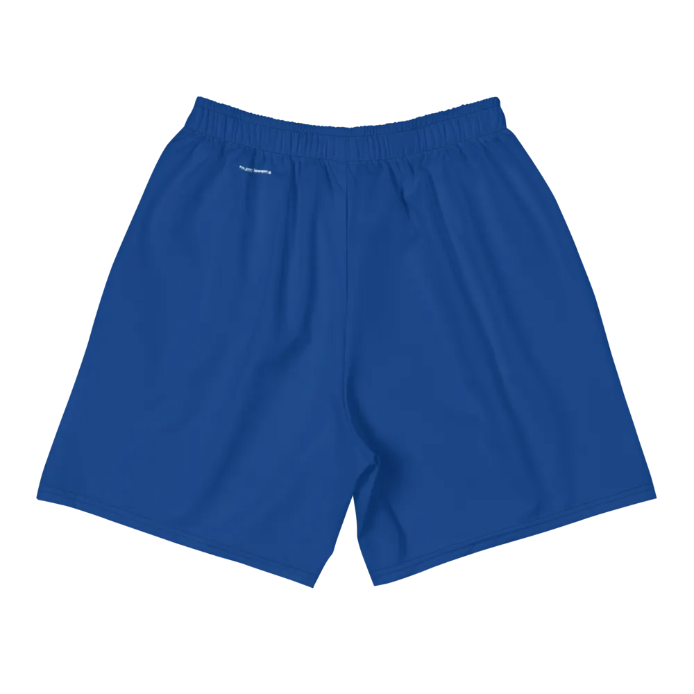 Athletic Apparatus Blue 2 White logo Men's Athletic Long Shorts