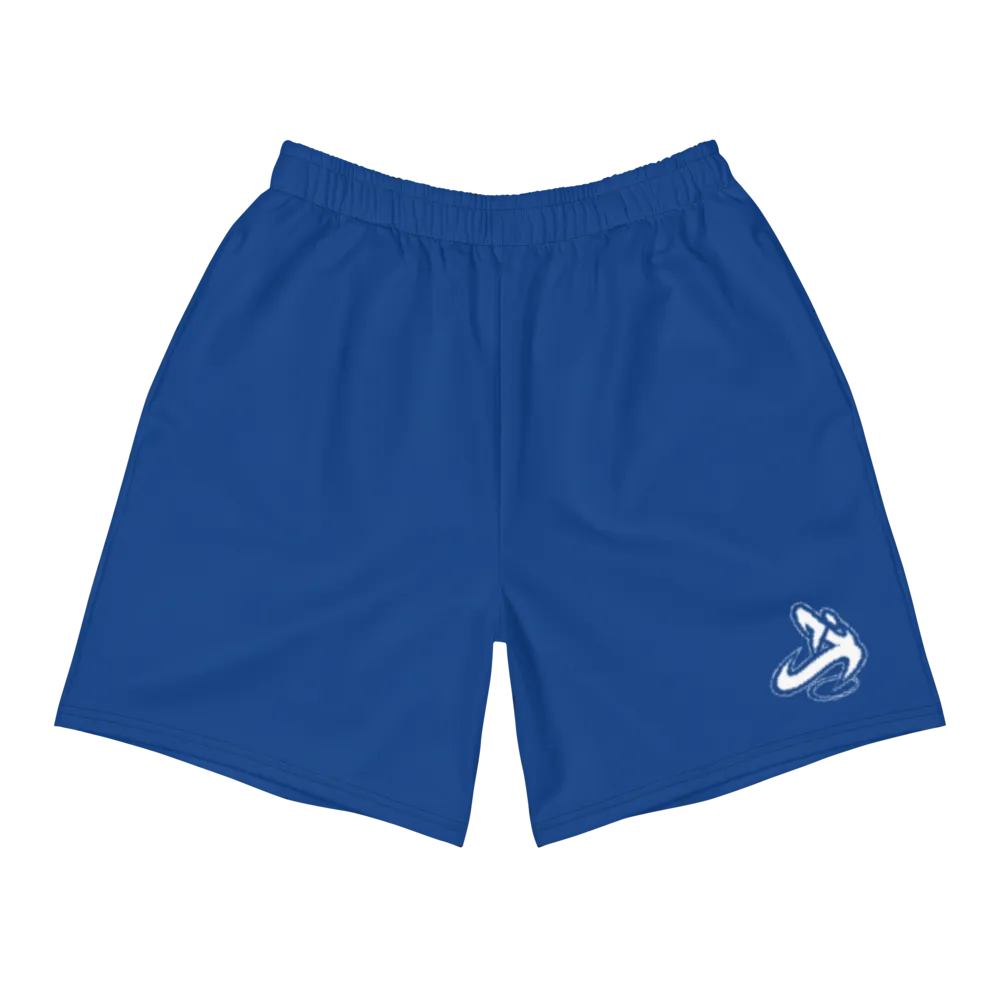 Athletic Apparatus Blue 2 White logo Men's Athletic Long Shorts