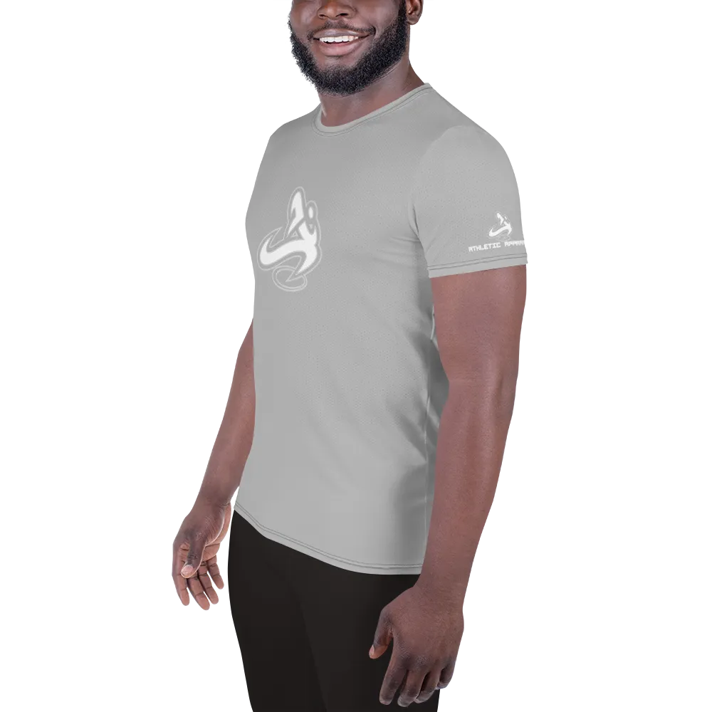 Athletic Apparatus Grey 2 White logo Men's Athletic T-shirt