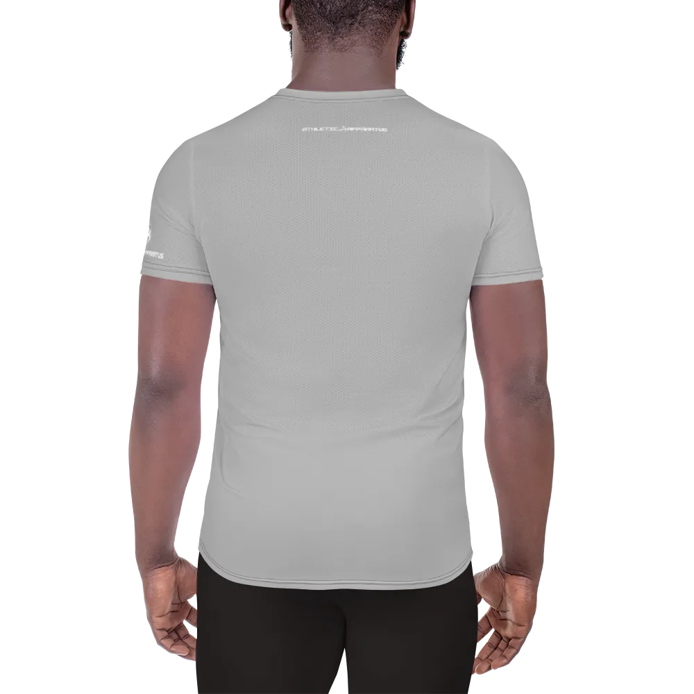 Athletic Apparatus Grey 2 White logo Men's Athletic T-shirt