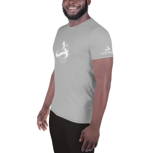 Athletic Apparatus Grey 2 White logo Men's Athletic T-shirt