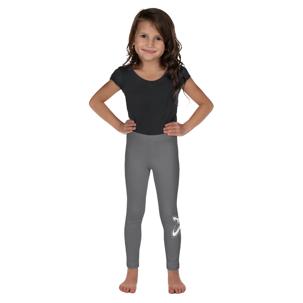 Athletic Apparatus Grey White logo V3 Kid's Leggings