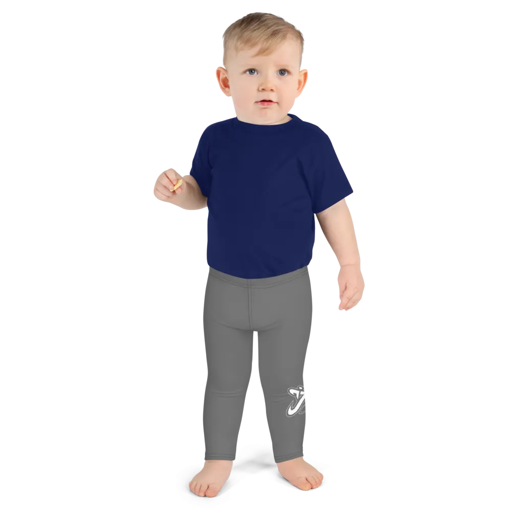 Athletic Apparatus Grey White logo V3 Kid's Leggings