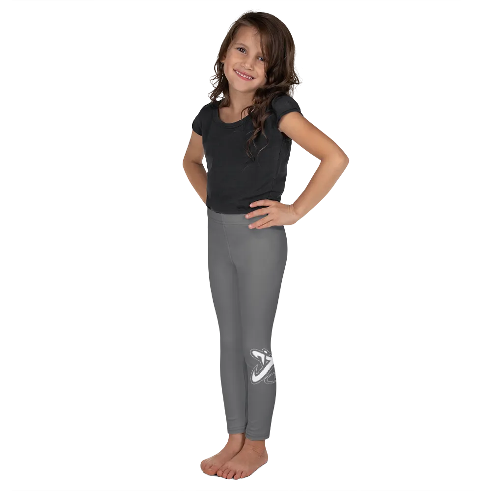 Athletic Apparatus Grey White logo V3 Kid's Leggings