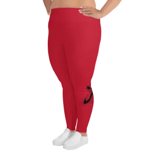 Athletic Apparatus Red Black logo V3 Plus Size Leggings