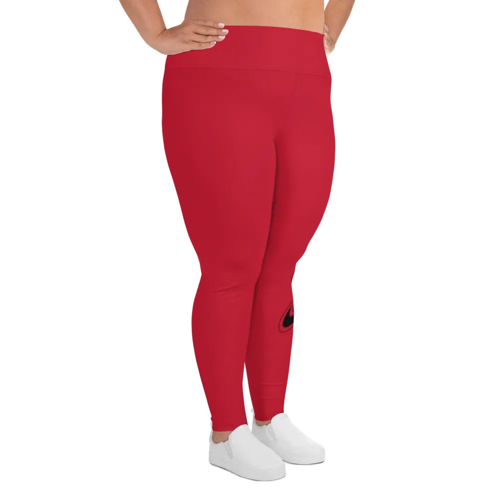 Athletic Apparatus Red Black logo V3 Plus Size Leggings
