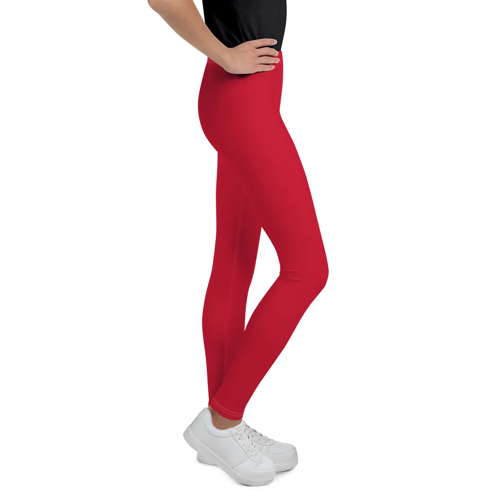 Athletic Apparatus Red Black logo White stitch V2 Youth Leggings