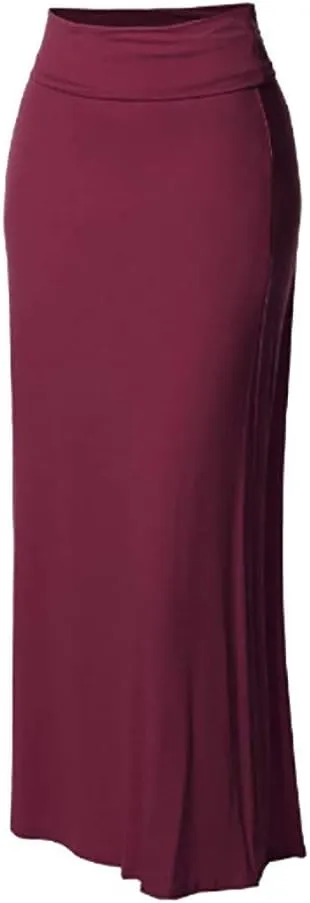 Bodycon High Waist Lady's Comfort Skirt Solid Maxi Long Women Stitching Skirt Skirts for Women Tight Long