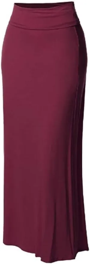 Bodycon High Waist Lady's Comfort Skirt Solid Maxi Long Women Stitching Skirt Skirts for Women Tight Long