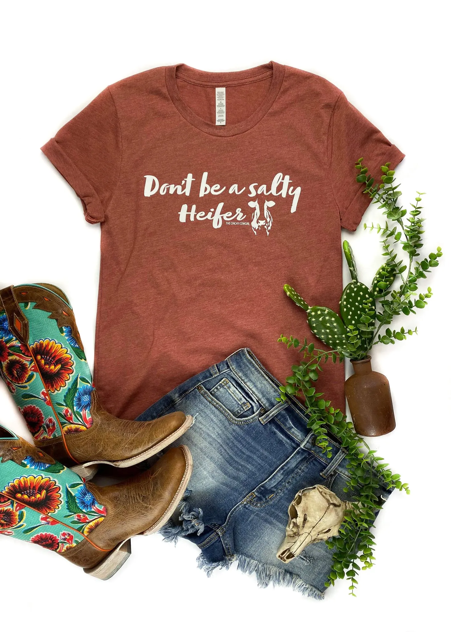 Clay Salty Heifer Short Sleeve Tee