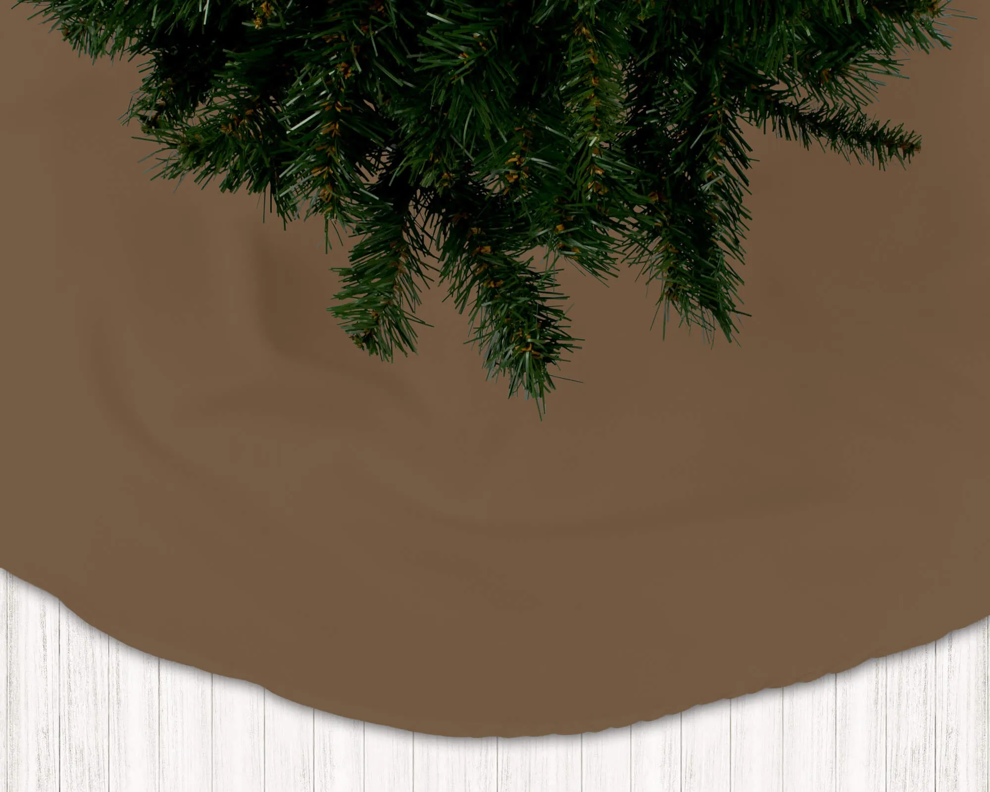 Cream, Tan, Latte, Cocoa, Mocha, and Dark Brown Holiday Christmas Tree Skirts