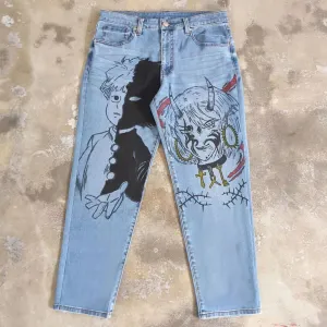 Double check cross casual street jeans