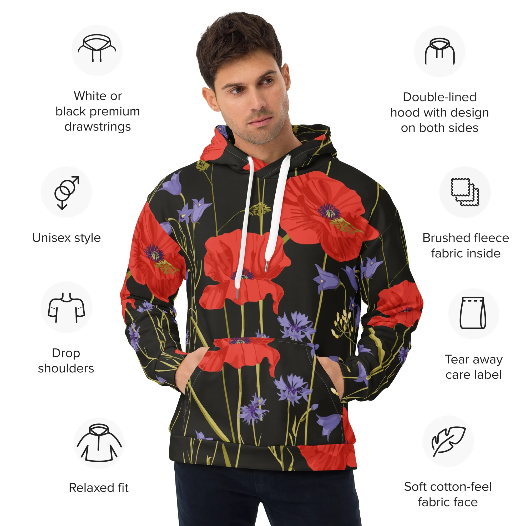 Floral Hoodie (Glamourange Spring Best Hoodies Collection - Flower Hoodies Print 0014)