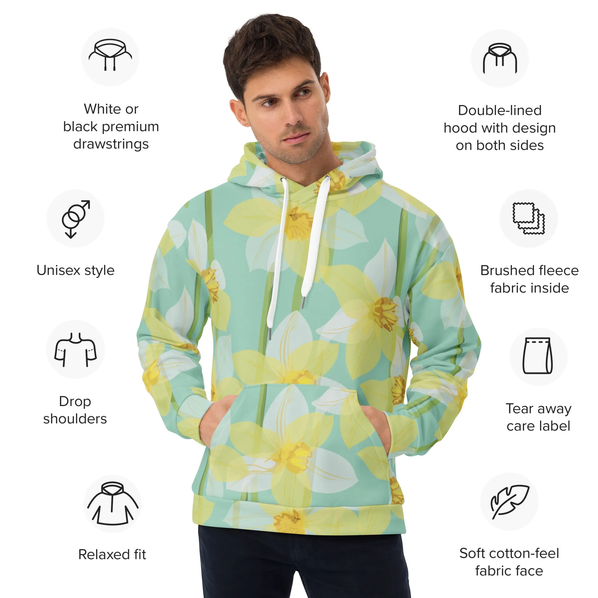 Floral Hoodie (Glamourange Spring Best Hoodies Collection - Flower Hoodies Print 0018)