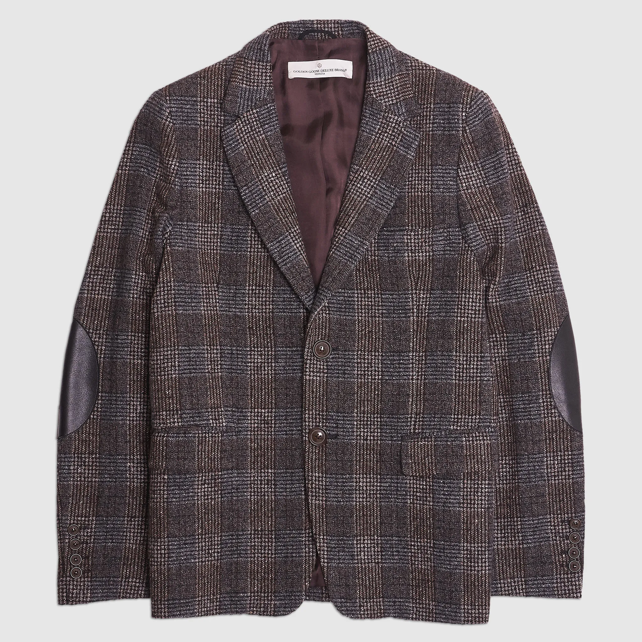 Golden Goose Deluxe Brand Sportjacket Plaid with Leather Patches