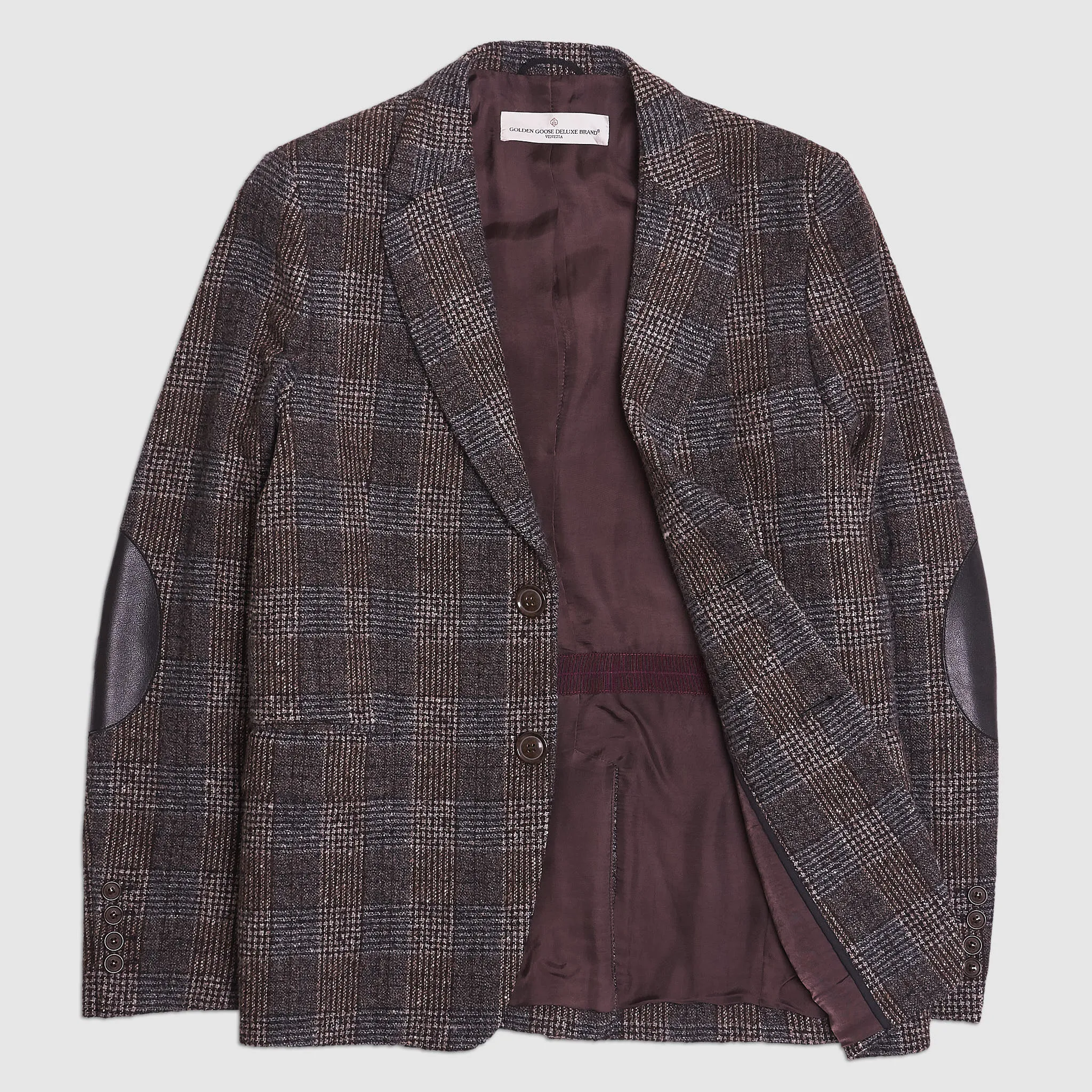 Golden Goose Deluxe Brand Sportjacket Plaid with Leather Patches