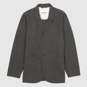 Hansen 4 Buttons Herringbone  Pinstripe  Cotton Blazer