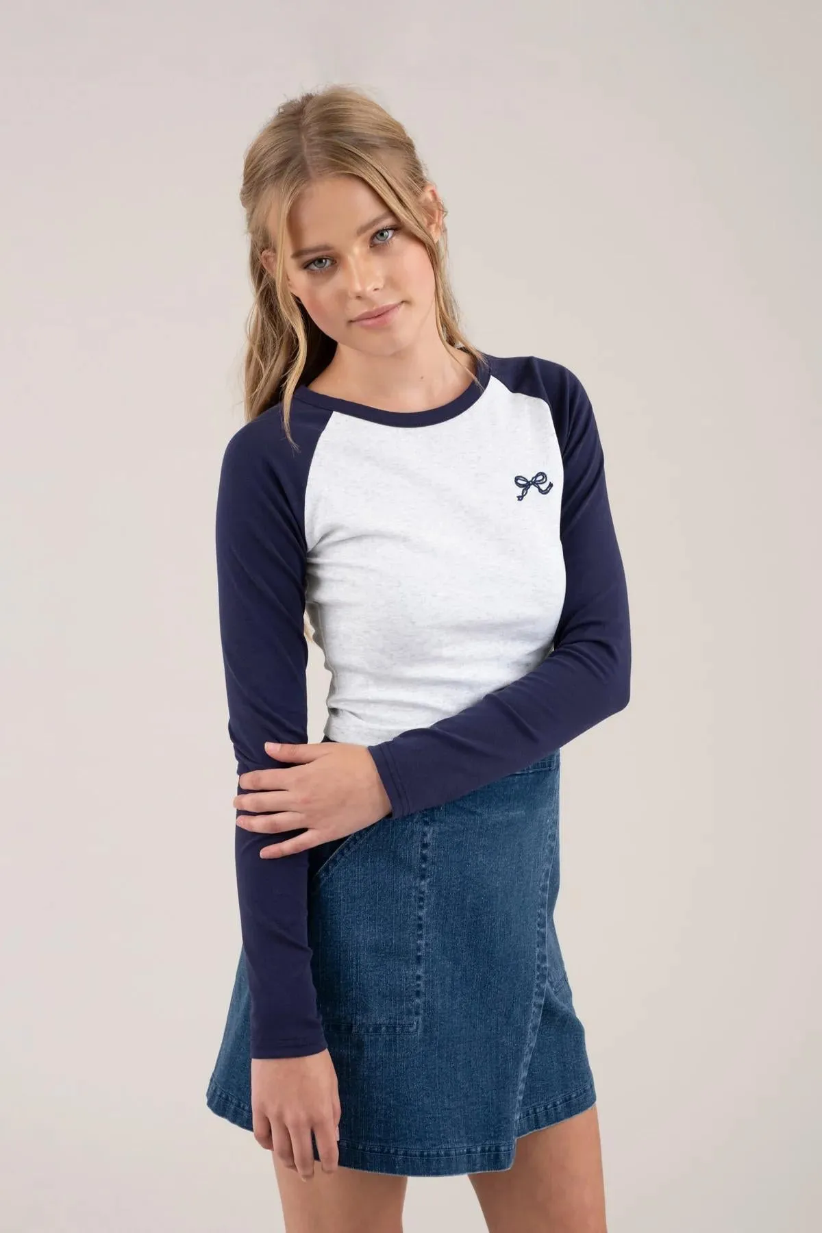 HIGH WAIST WRAP DENIM MINI SKIRT