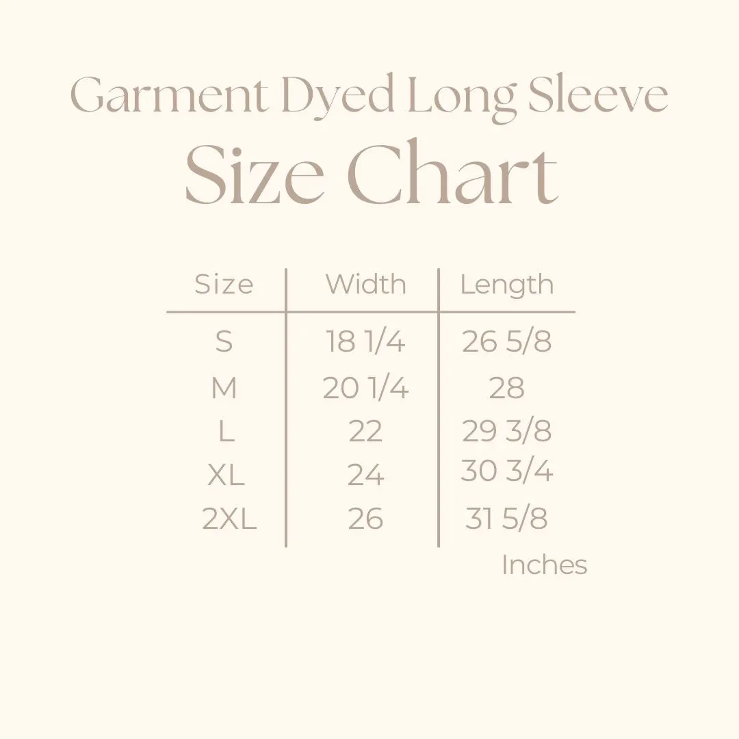 Holly Jolly Bold Cursive | Garment Dyed Long Sleeve