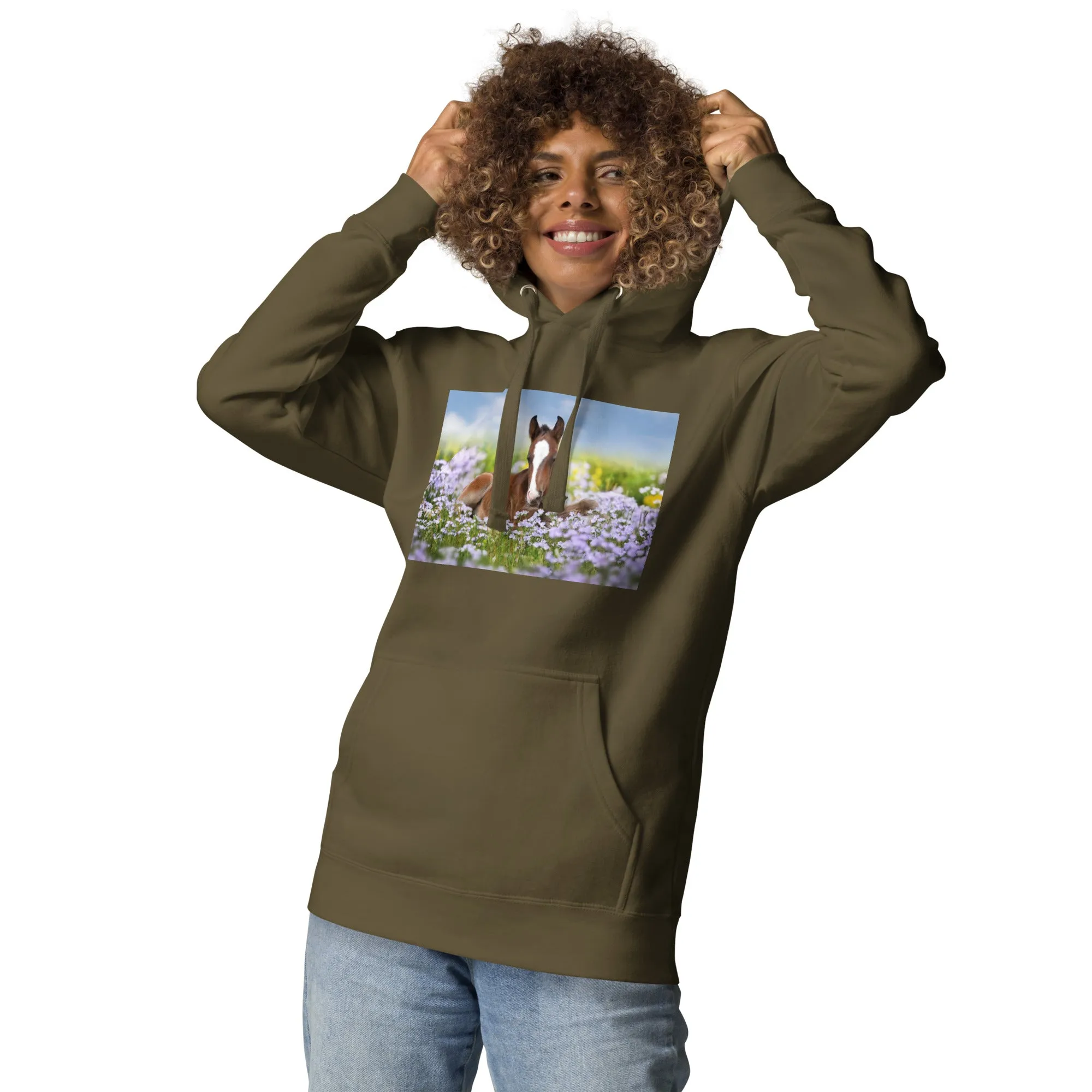 Hoodie Womens Designer (Hoodies Womens - Horse 0025)