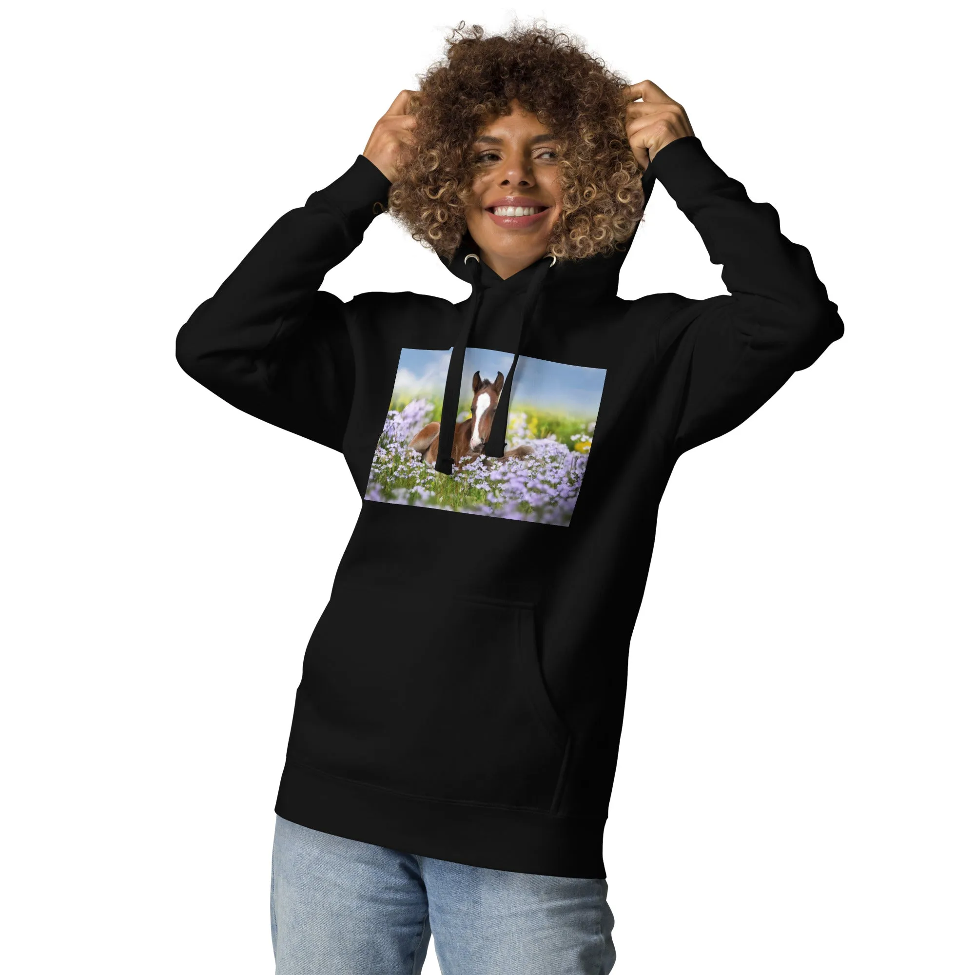 Hoodie Womens Designer (Hoodies Womens - Horse 0025)