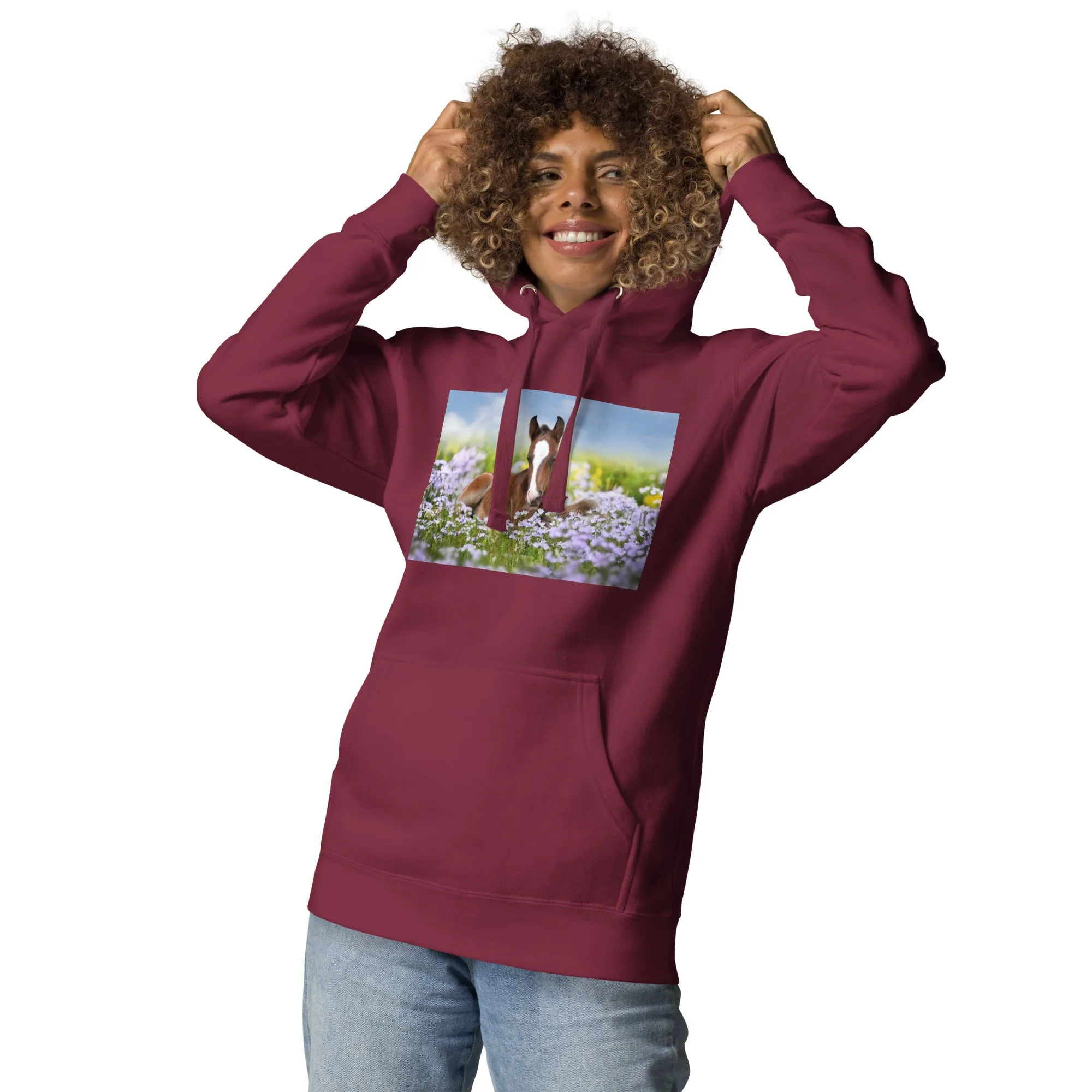 Hoodie Womens Designer (Hoodies Womens - Horse 0025)