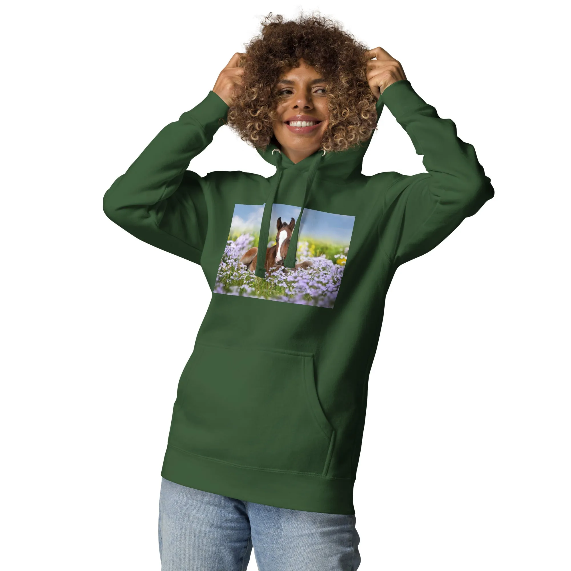 Hoodie Womens Designer (Hoodies Womens - Horse 0025)