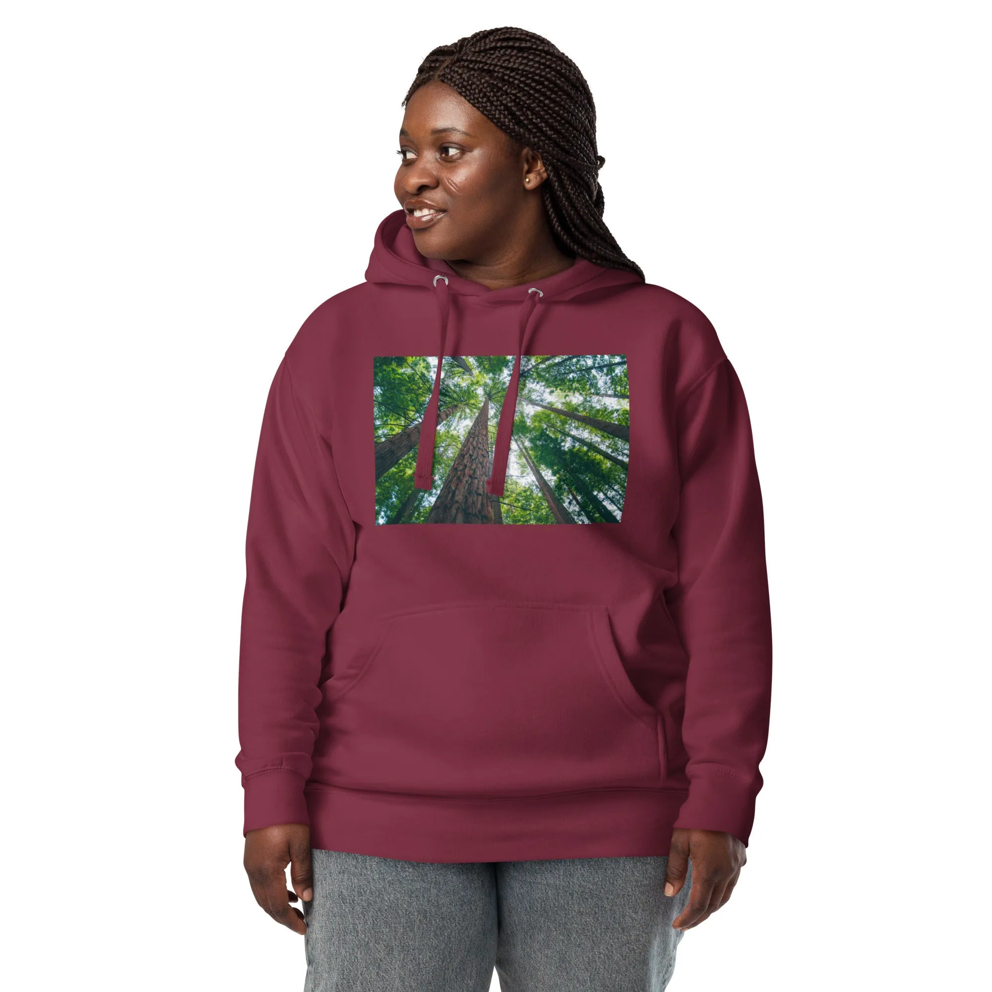Hoodie Womens Designer (Hoodies Womens - Nature Forest 0017)