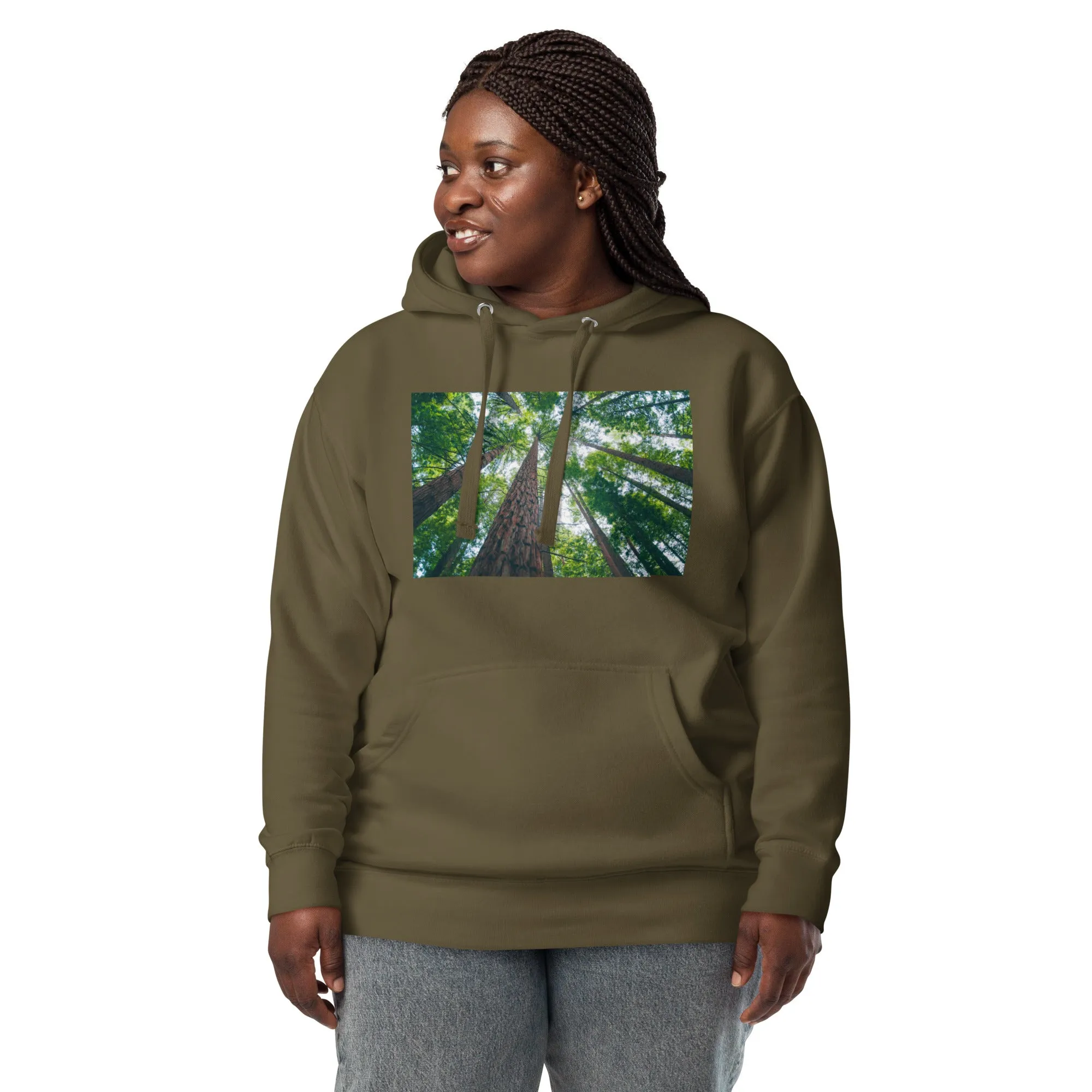 Hoodie Womens Designer (Hoodies Womens - Nature Forest 0017)