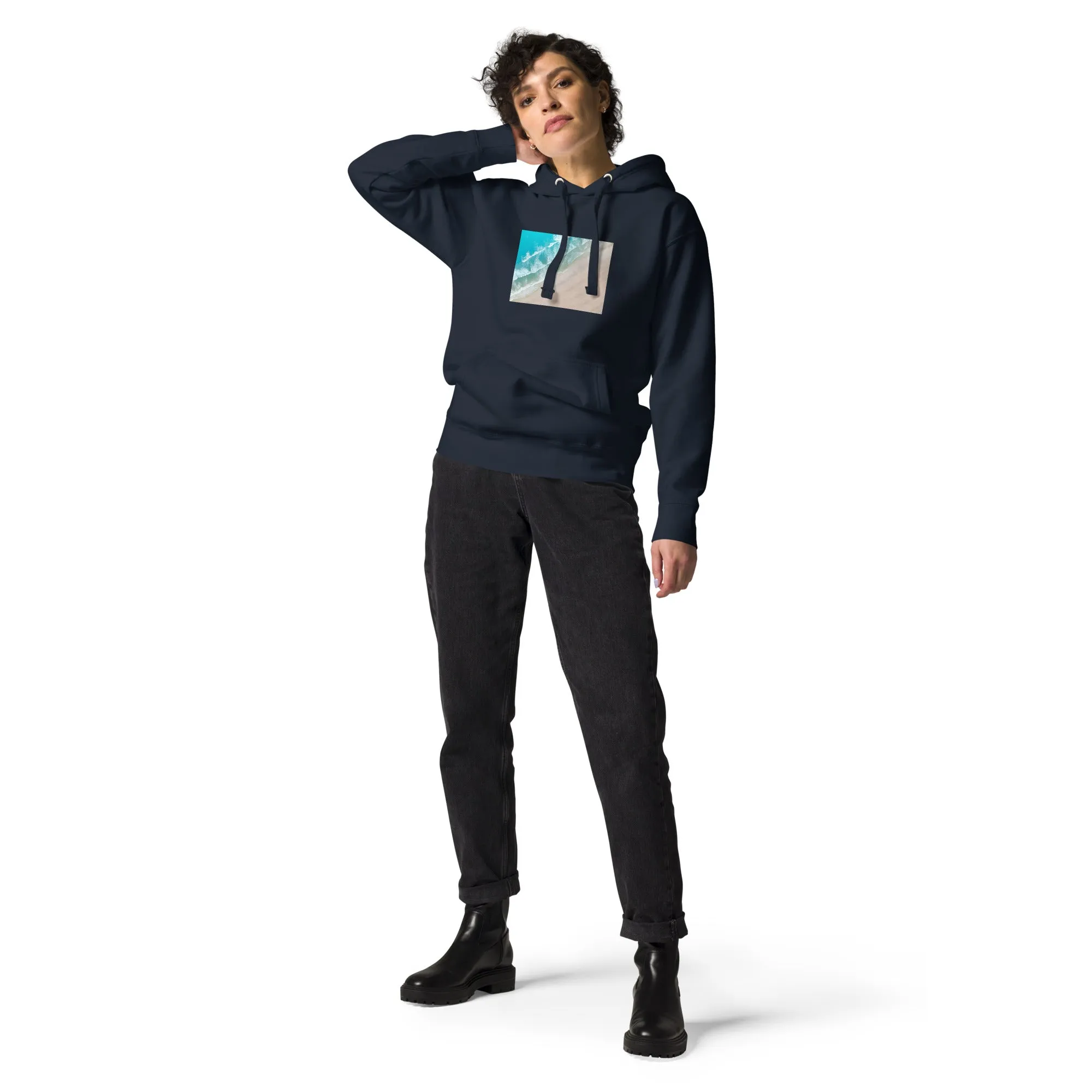 Hoodie Womens Designer (Hoodies Womens - Nature Seashore 009)