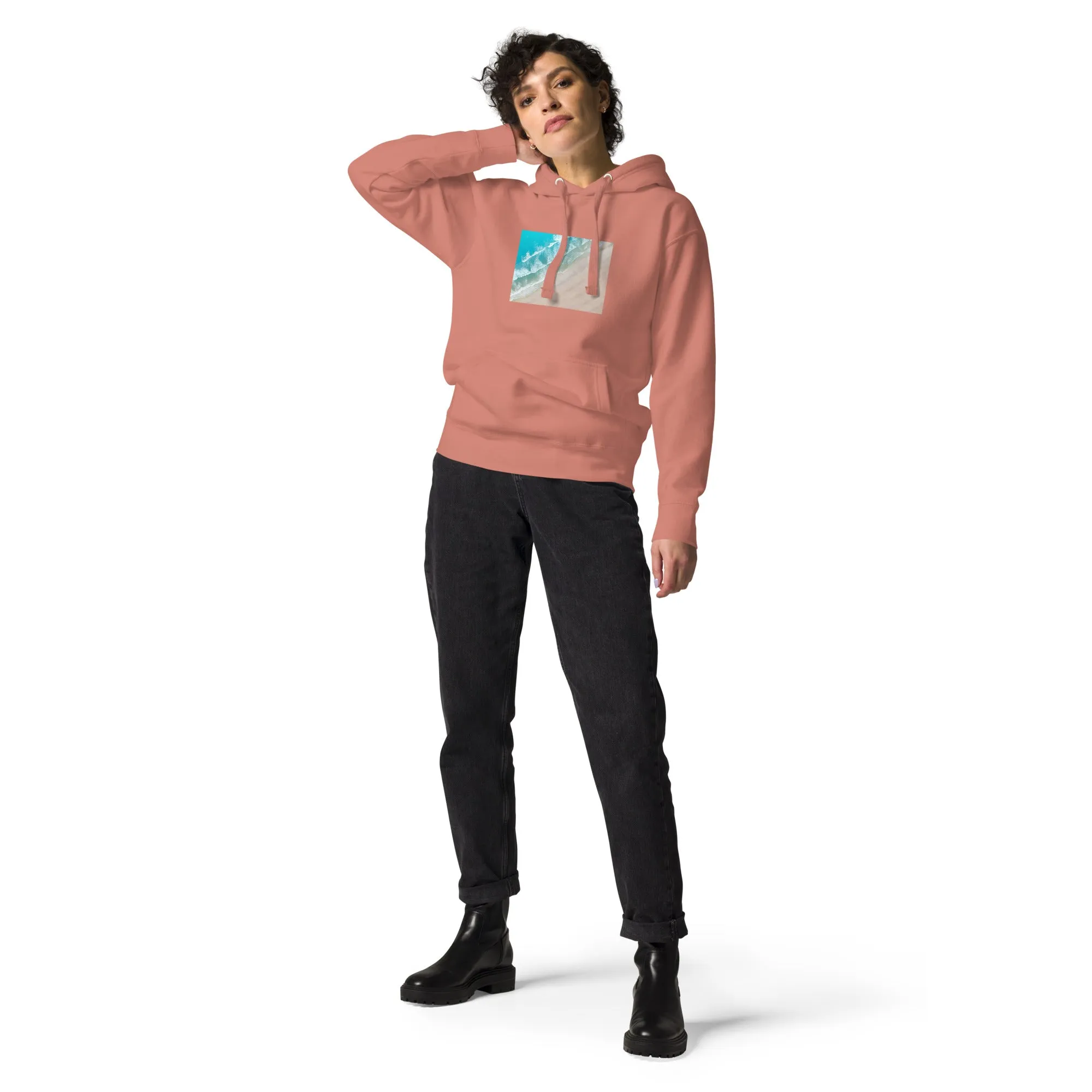 Hoodie Womens Designer (Hoodies Womens - Nature Seashore 009)