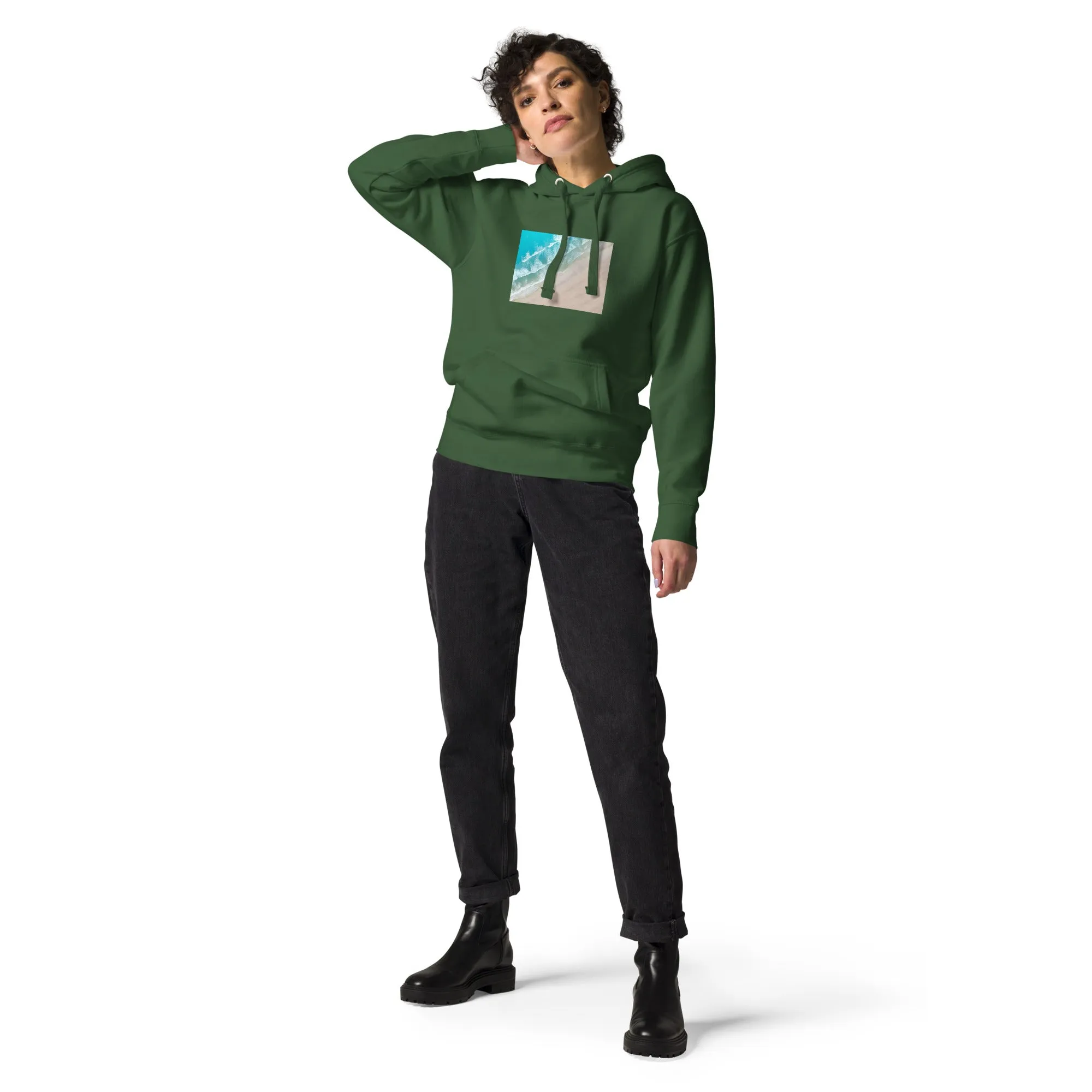 Hoodie Womens Designer (Hoodies Womens - Nature Seashore 009)