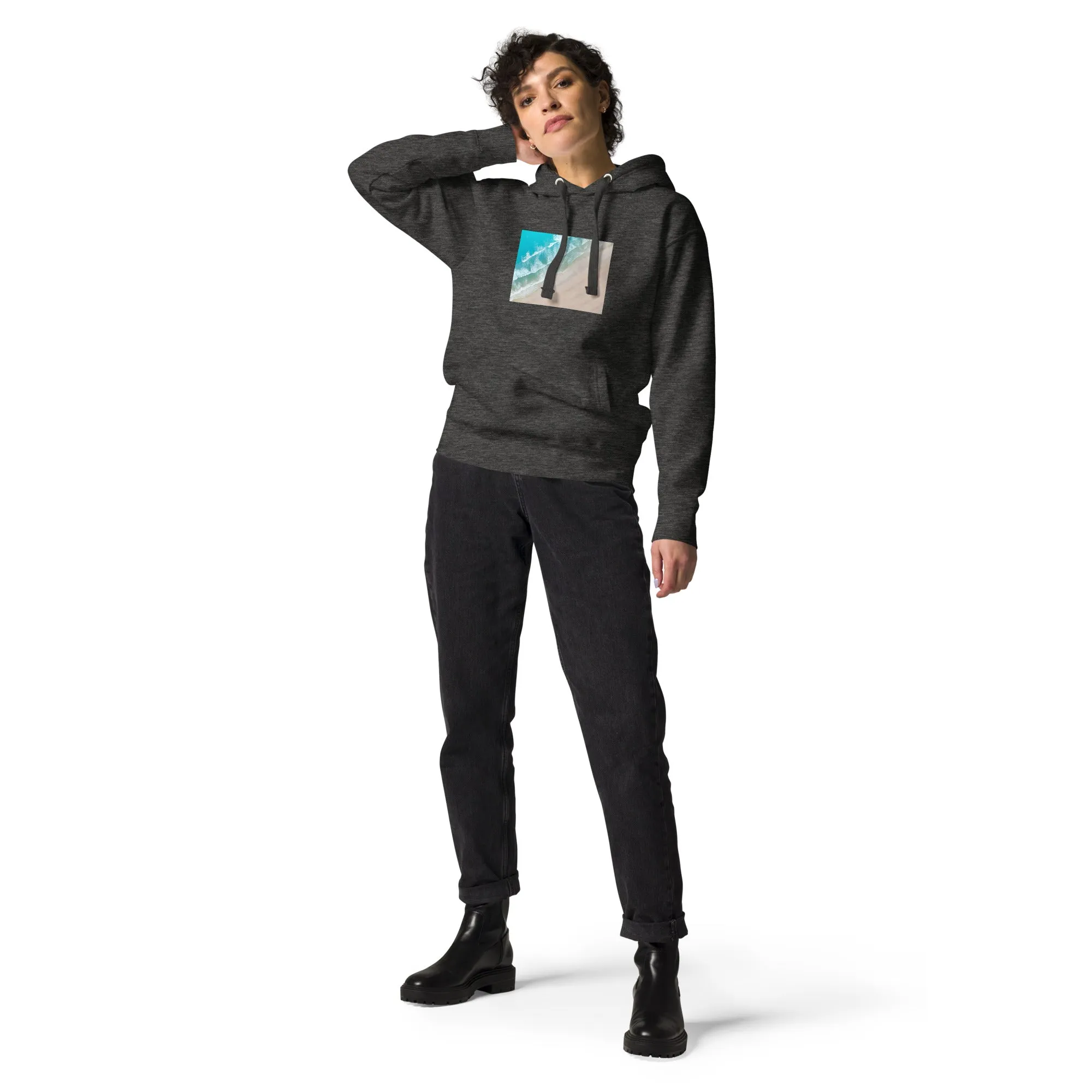 Hoodie Womens Designer (Hoodies Womens - Nature Seashore 009)