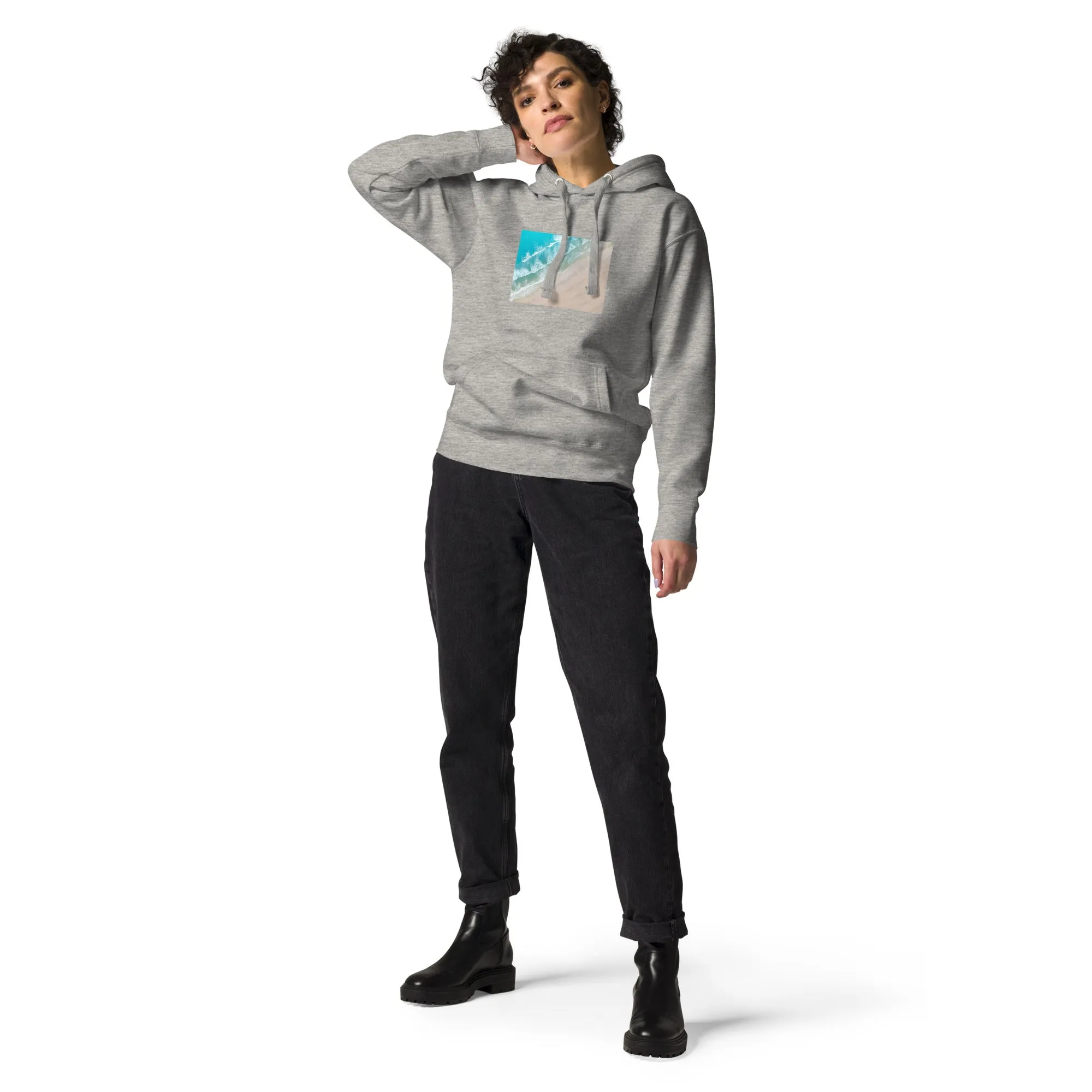 Hoodie Womens Designer (Hoodies Womens - Nature Seashore 009)