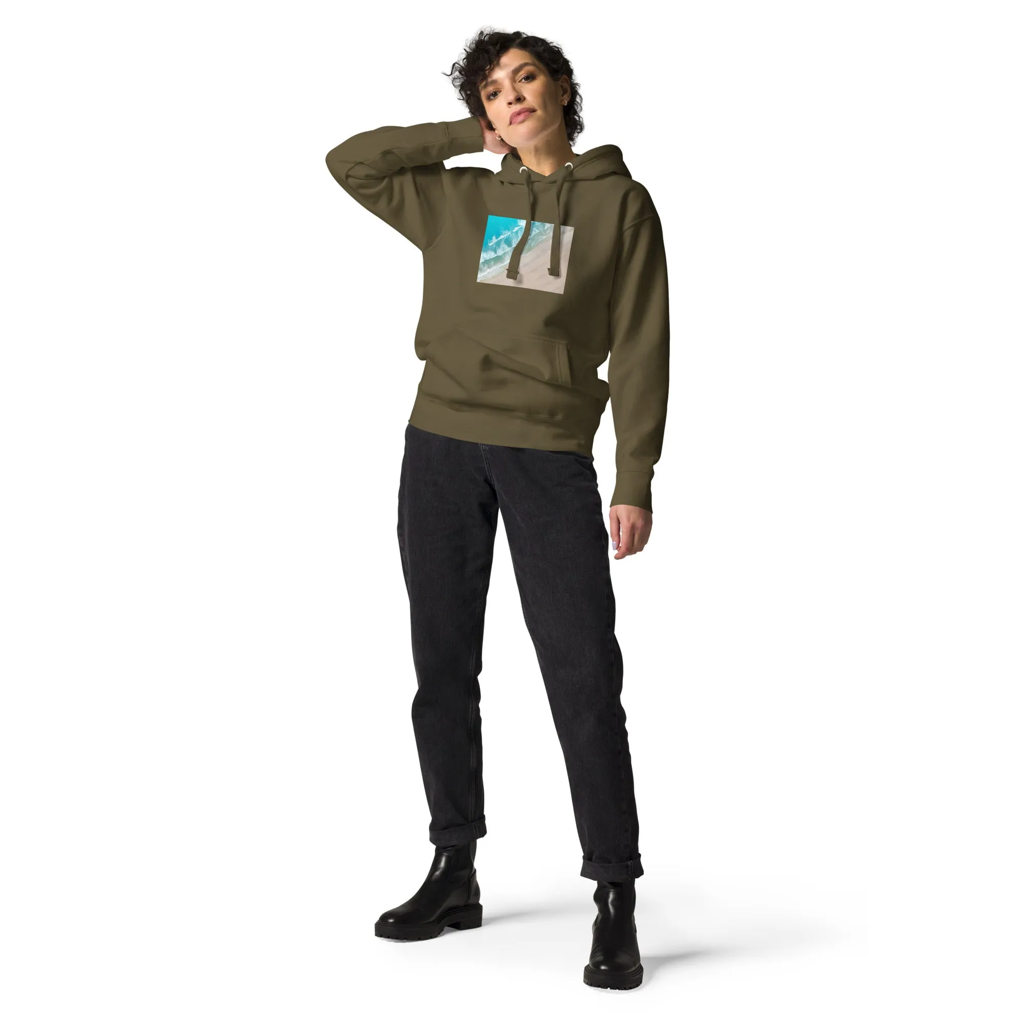 Hoodie Womens Designer (Hoodies Womens - Nature Seashore 009)