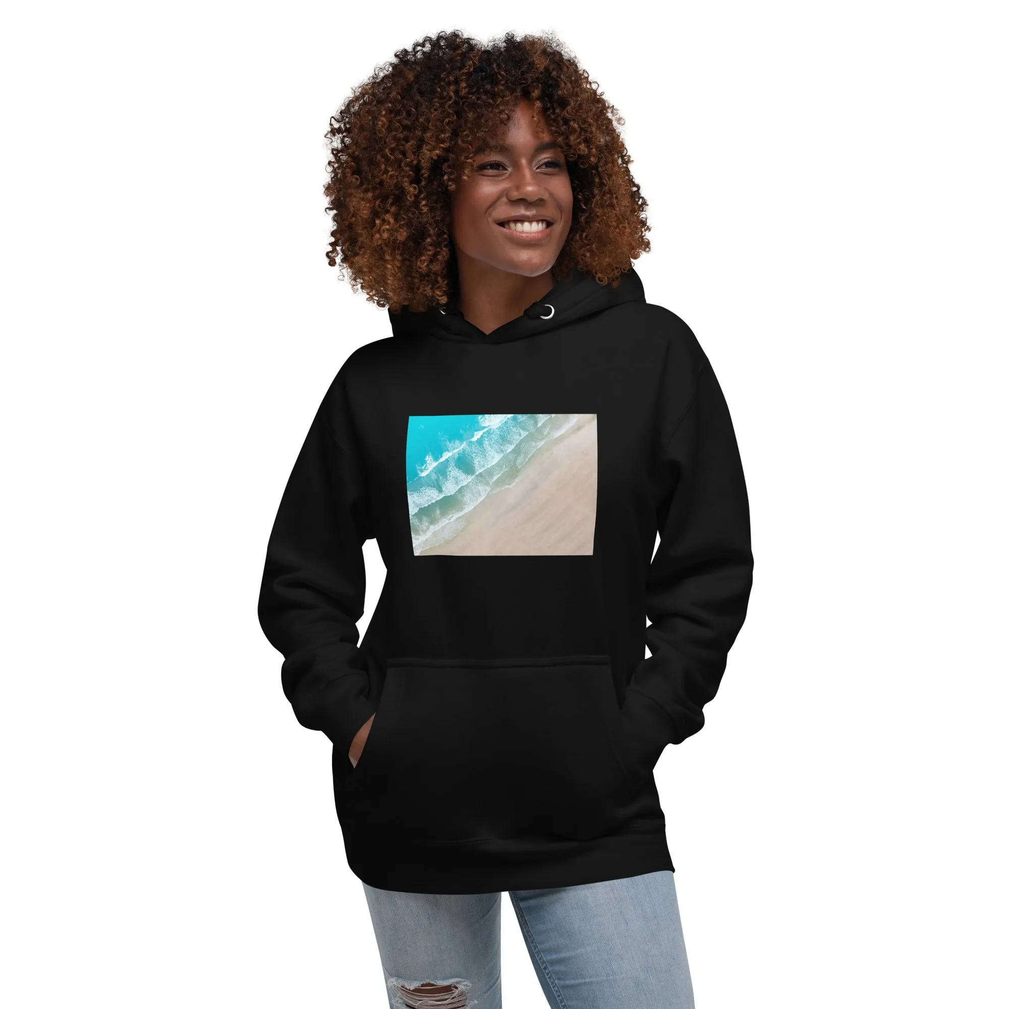 Hoodie Womens Designer (Hoodies Womens - Nature Seashore 009)