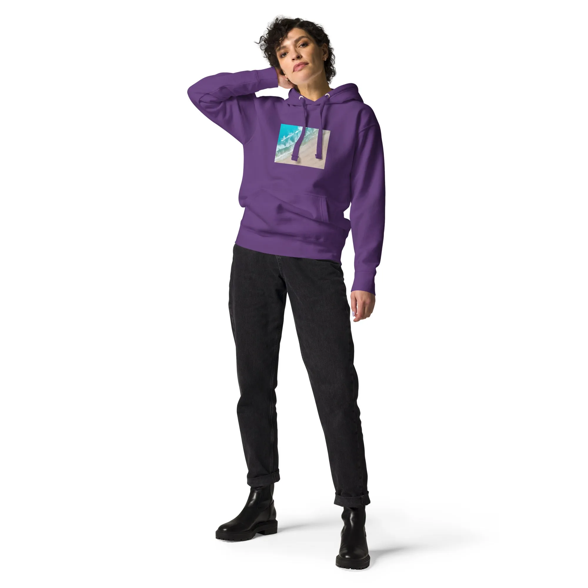 Hoodie Womens Designer (Hoodies Womens - Nature Seashore 009)