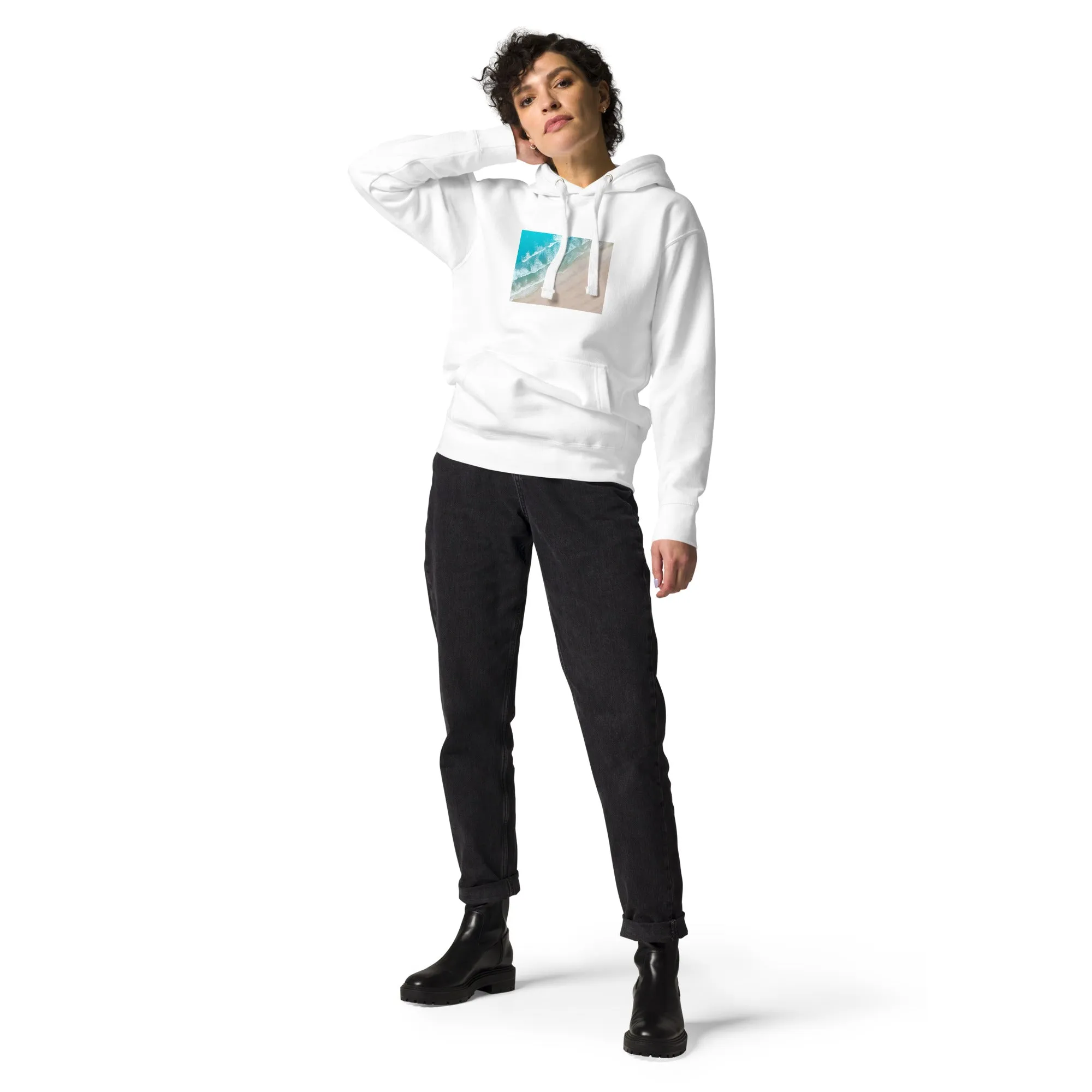 Hoodie Womens Designer (Hoodies Womens - Nature Seashore 009)